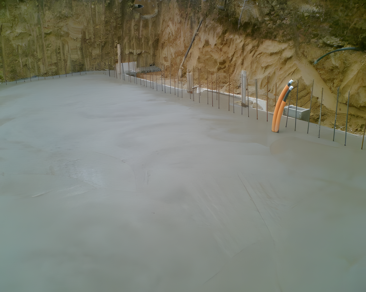 alapozás - alaplemez betonozás